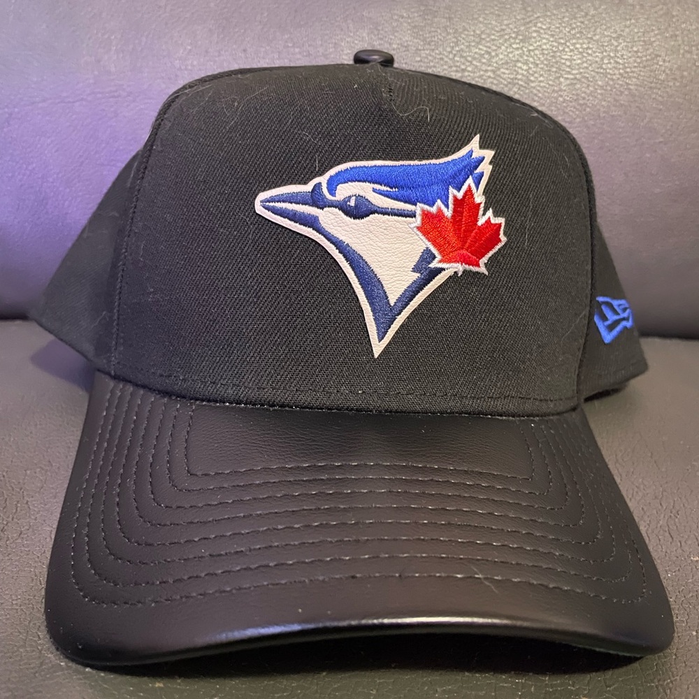 Blue Jays New Era Black Cap with Blue and Red Logo